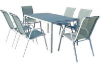 Levný zahradní set se 6 židlemi a skleněným stolem