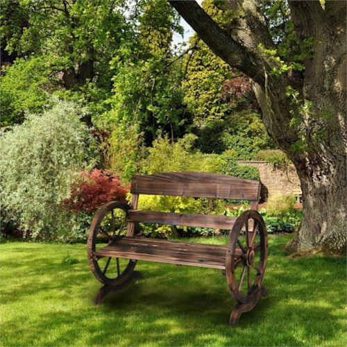 originální lavice zahradní dřevěná