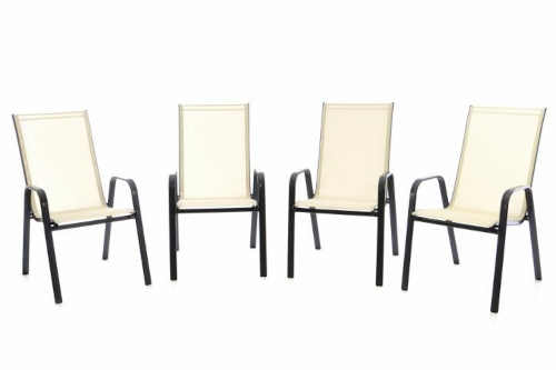 Set 4 ks - zahradní stohovatelná židle