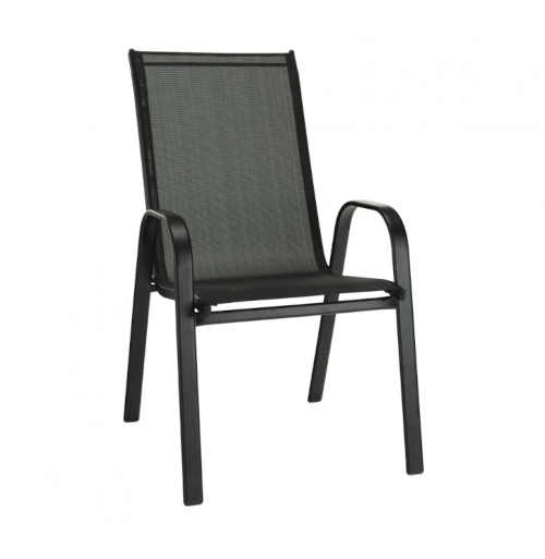 Stohovatelná židle v tmavě šedo-černé kombinaci