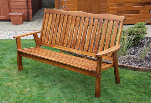 dřevěná kvalitní venkovní lavice