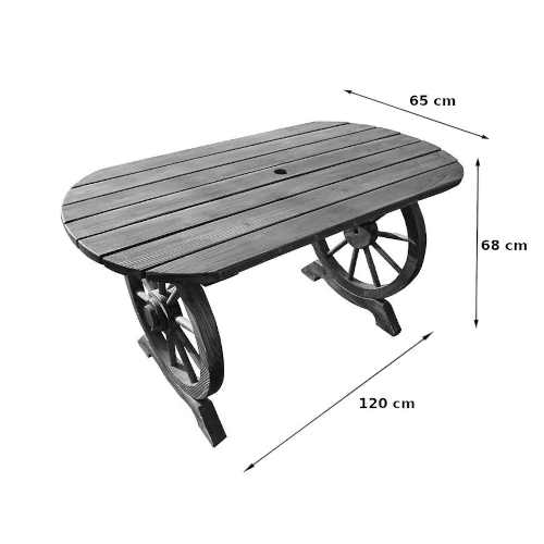 zahradní dřevěný stůl Baumax