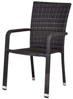Černá zahradní židle umělý ratan