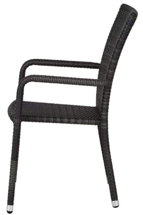 Polyratanová antracitová židle na terasu