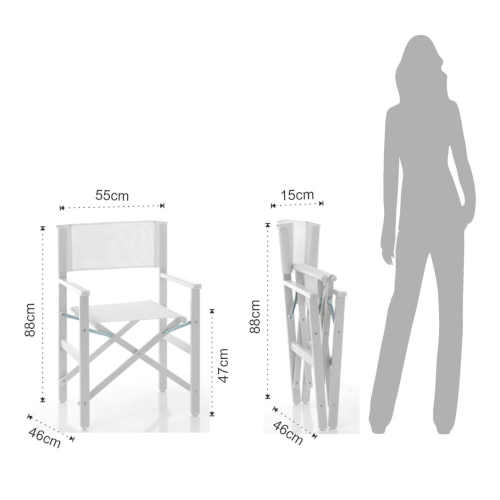 kovová bílá zahradní židle
