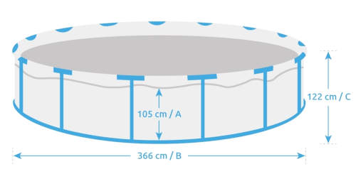 Kruhový bazén s průměrem 366 cm
