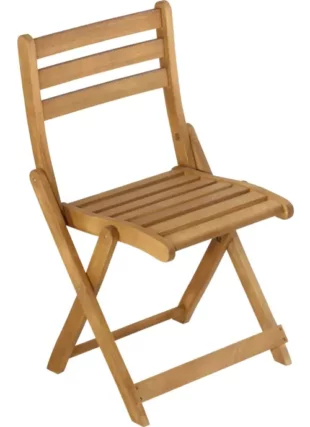 Skládací dřevěná židle na balkon nebo terasu - sada 2 ks
